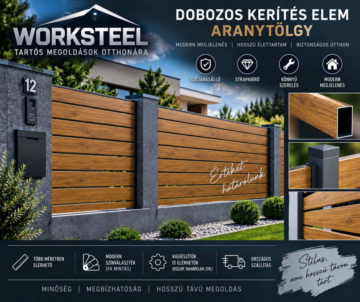 Dobozos kerítéselem – Aranytölgy